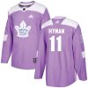 Dětské NHL Toronto Maple Leafs dresy 11 Zach Hyman Authentic Nachový Adidas Fights Cancer Practice