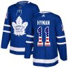 Dětské NHL Toronto Maple Leafs dresy 11 Zach Hyman Authentic královská modrá Adidas USA Flag Fashion