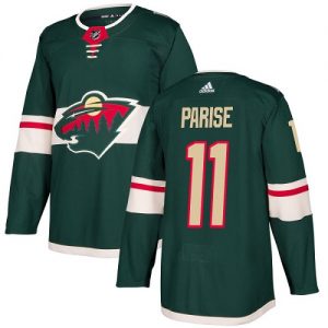 Pánské NHL Minnesota Wild dresy 11 Zach Parise Authentic Zelená Adidas Domácí