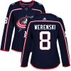 Dámské NHL Columbus Blue Jackets dresy 8 Zach Werenski Authentic Námořnická modrá Adidas Domácí