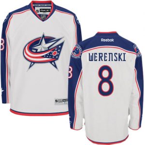 Dámské NHL Columbus Blue Jackets dresy 8 Zach Werenski Authentic Bílý Reebok Venkovní hokejové dresy