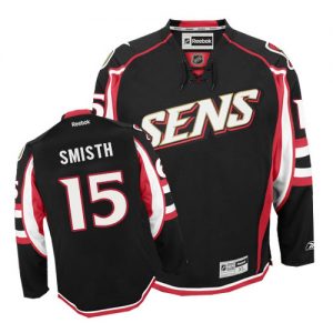 Pánské NHL Ottawa Senators dresy 15 Zack Smith Authentic Černá Reebok Alternativní hokejové dresy