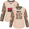 Dámské NHL Ottawa Senators dresy 15 Zack Smith Authentic Camo Adidas Veterans Day Practice