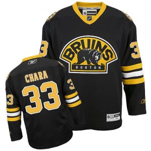 Pánské NHL Boston Bruins dresy Zdeno Chara 33 Authentic Černá Reebok Alternativní hokejové dresy
