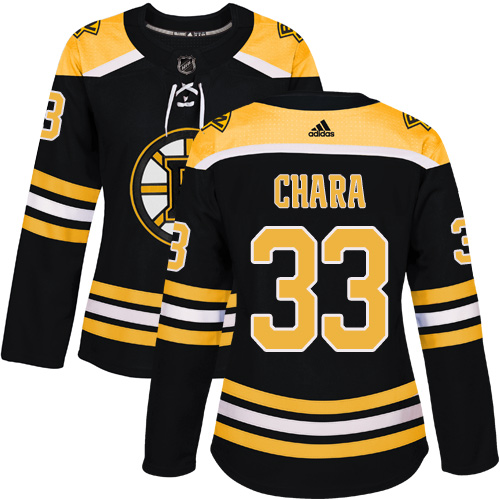 Dámské NHL Boston Bruins dresy Zdeno Chara 33 Authentic Černá Adidas Domácí