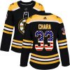 Dámské NHL Boston Bruins dresy Zdeno Chara 33 Authentic Černá Adidas USA Flag Fashion