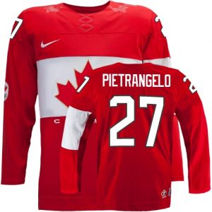 Olympic Alex Pietrangelo Authentic Červené  Team Canada dresy 27 Venkovní 2014