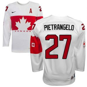 Olympic Alex Pietrangelo Authentic Bílý  Team Canada dresy 27 Domácí 2014