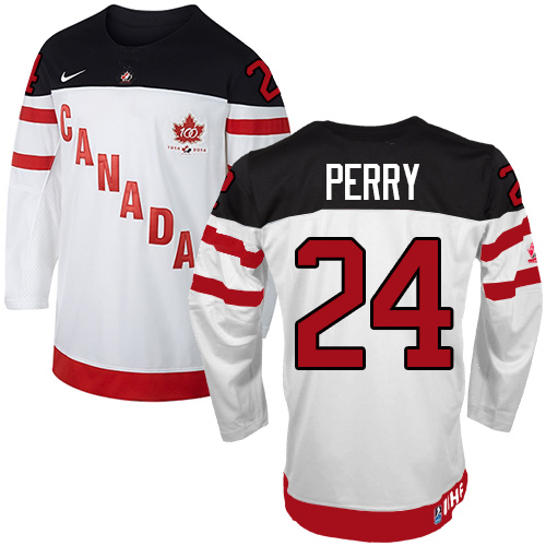 Olympic Corey Perry Authentic Bílý  Team Canada dresy 24 100th Anniversary