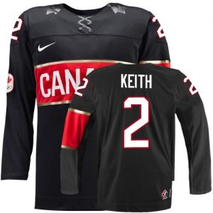 Olympic Duncan Keith Authentic Černá  Team Canada dresy 2 Alternativní 2014