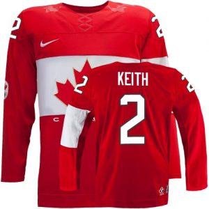 Olympic Duncan Keith Authentic Červené  Team Canada dresy 2 Venkovní 2014