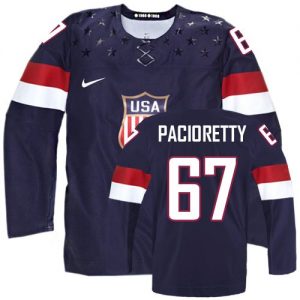 Olympic Max Pacioretty Authentic Námořnická modrá  Team USA dresy 67 Venkovní 2014