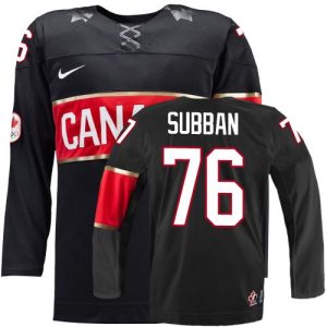 Olympic P.K Subban Authentic Černá  Team Canada dresy 76 Alternativní 2014 hokejové dresy