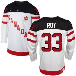 Olympic Patrick Roy Authentic Bílý  Team Canada dresy 33 100th Anniversary