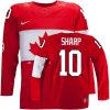Olympic Patrick Sharp Authentic Červené  Team Canada dresy 10 Venkovní 2014 hokejové dresy