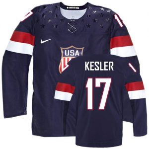 Olympic Ryan Kesler Authentic Námořnická modrá  Team USA dresy 17 Venkovní 2014