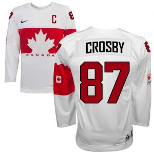 Olympic Sidney Crosby Authentic Bílý  Team Canada dresy 87 Domácí 2014