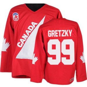 Olympic Wayne Gretzky Authentic 1991 Throwback Červené CCM Team Canada dresy 99