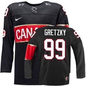 Olympic Wayne Gretzky Authentic Černá  Team Canada dresy 99 Alternativní 2014 hokejové dresy