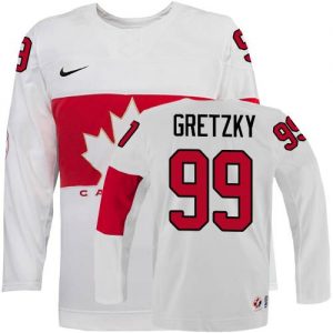 Olympic Wayne Gretzky Authentic Bílý  Team Canada dresy 99 Domácí 2014 hokejové dresy