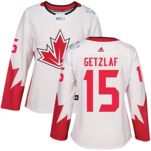 Adidas Team Canada dresy 15 Ryan Getzlaf Authentic Bílý Domácí 2016 World Cup hokejové dresy