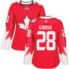 Adidas Team Canada dresy 28 Claude Giroux Authentic Červené Venkovní 2016 World Cup hokejové dresy