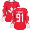 Adidas Team Canada dresy 91 Steven Stamkos Authentic Červené Venkovní 2016 World Cup hokejové dresy