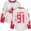 Adidas Team Canada dresy 91 Steven Stamkos Authentic Bílý Domácí 2016 World Cup hokejové dresy