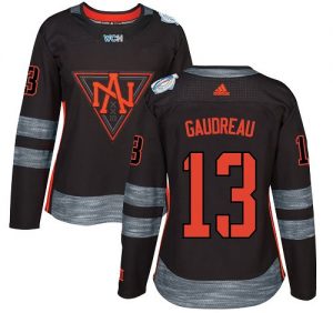 Adidas Team North America dresy Johnny Gaudreau 13 Authentic Černá Venkovní 2016 World Cup hokejové dresy