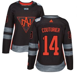 Adidas Team North America dresy 14 Sean Couturier Authentic Černá Venkovní 2016 World Cup hokejové dresy