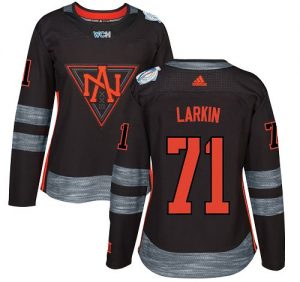Adidas Team North America dresy 71 Dylan Larkin Authentic Černá Venkovní 2016 World Cup hokejové dresy
