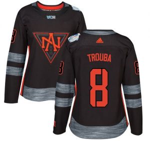 Adidas Team North America dresy 8 Jacob Trouba Authentic Černá Venkovní 2016 World Cup hokejové dresy