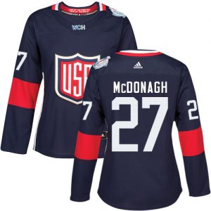 Adidas Team USA dresy 27 Ryan McDonagh Authentic Námořnická modrá Venkovní 2016 World Cup hokejové dresy