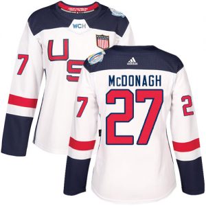 Adidas Team USA dresy 27 Ryan McDonagh Authentic Bílý Domácí 2016 World Cup hokejové dresy
