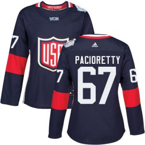 Adidas Team USA dresy 67 Max Pacioretty Authentic Námořnická modrá Venkovní 2016 World Cup hokejové dresy