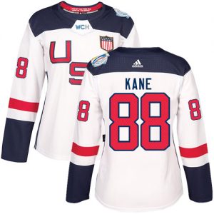 Adidas Team USA dresy 88 Patrick Kane Authentic Bílý Domácí 2016 World Cup hokejové dresy