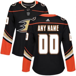 Dámské NHL Anaheim Ducks dresy Personalizované Adidas Domácí Černá Authentic