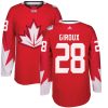 Dětské Adidas Team Canada dresy 28 Claude Giroux Authentic Červené Venkovní 2016 World Cup hokejové dresy