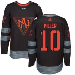 Dětské Adidas Team North America dresy 10 J. T. Miller Authentic Černá Venkovní 2016 World Cup of hokejové dresy