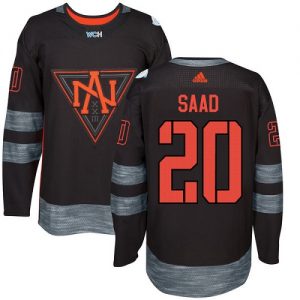 Dětské Adidas Team North America dresy 20 Brandon Saad Authentic Černá Venkovní 2016 World Cup of hokejové dresy