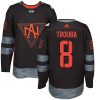 Dětské Adidas Team North America dresy 8 Jacob Trouba Authentic Černá Venkovní 2016 World Cup of hokejové dresy