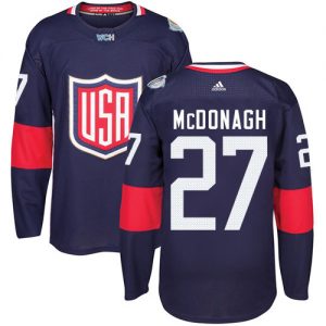 Dětské Adidas Team USA dresy 27 Ryan McDonagh Authentic Námořnická modrá Venkovní 2016 World Cup hokejové dresy