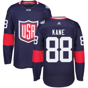 Dětské Adidas Team USA dresy 88 Patrick Kane Authentic Námořnická modrá Venkovní 2016 World Cup hokejové dresy