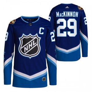 Colorado Avalanche Dres Nathan MacKinnon 29 2022 NHL All-Star Modrý Authentic – Pánské