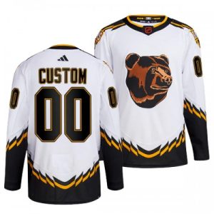 NHL Boston Bruins dresy Personalizované Reverse Retro 2.0 Bílá 2022-23