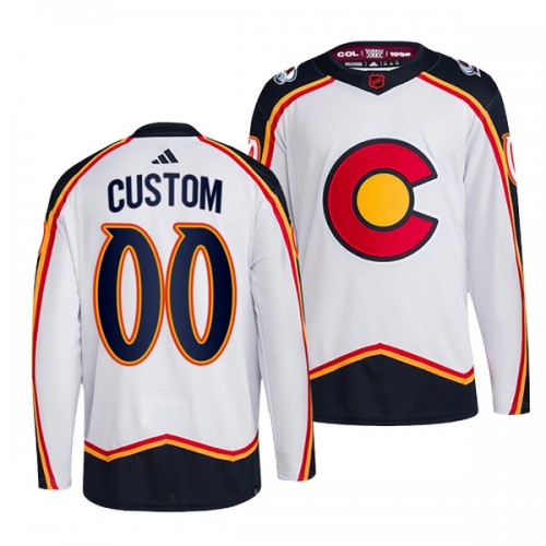 NHL Colorado Avalanche dresy Personalizované Reverse Retro 2.0 Bílá 2022-23