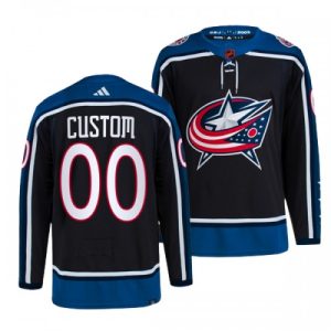 NHL Columbus Blue Jackets dresy Personalizované Reverse Retro 2.0 Černá 2022-23