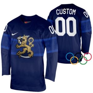 NHL Finnland dresy Personalizované Winter Olympics Námořnictvo 2022