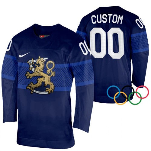 NHL Finnland dresy Personalizované Winter Olympics Námořnictvo 2022