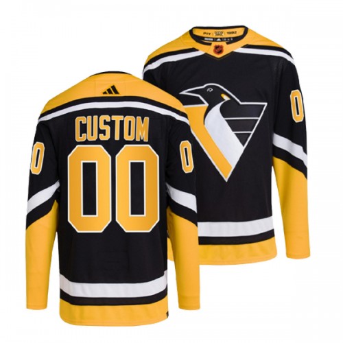 NHL Pittsburgh Penguins dresy Personalizované Reverse Retro 2.0 Černá 2022-23